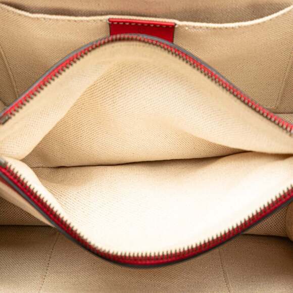 GUCCI Red Leather Bamboo Shoulder Bag - Picture 10 of 13